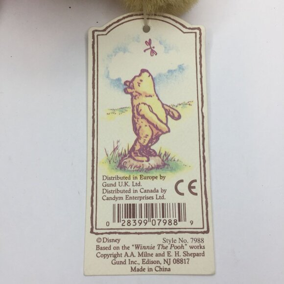 Disney Classic Pooh Gund Plush Christmas Bear Santa Hat Scarf 10" Stuffed Animal - Picture 6 of 12